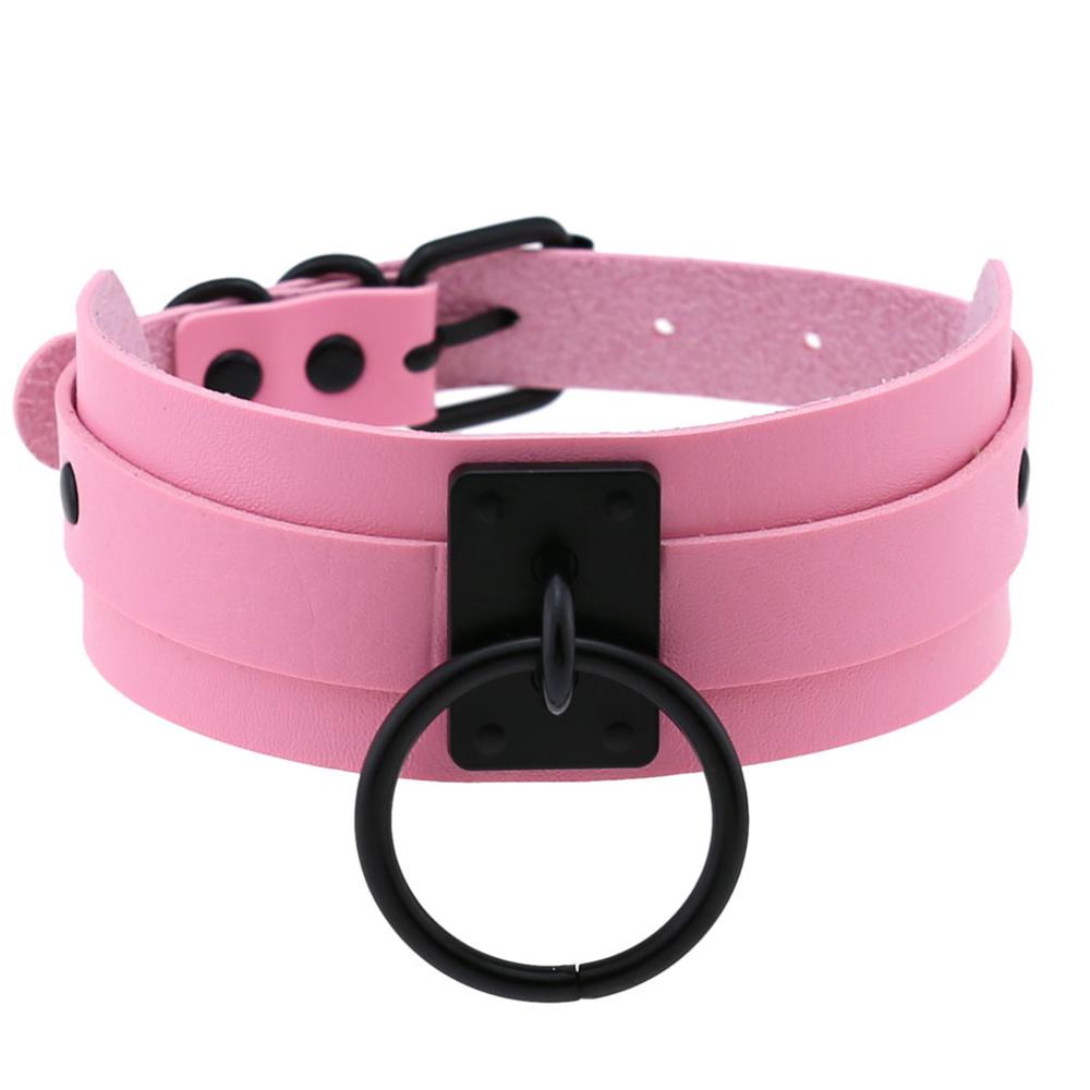 Slave Leather Necklace Bondage Choker Sex Toys
