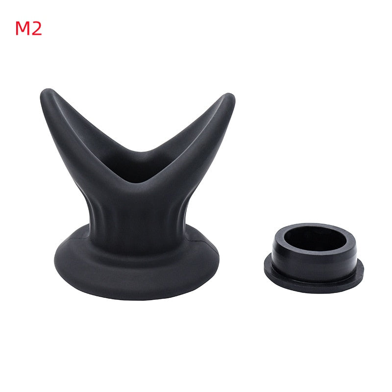 Silicone Black Anal Cleaner Butt Plugs Tap
