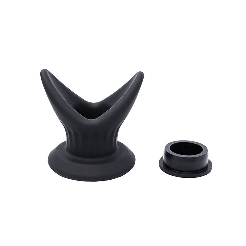 Silicone Black Anal Cleaner Butt Plugs Tap