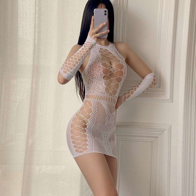 Sheer Stretch Mesh Sex Lingerie